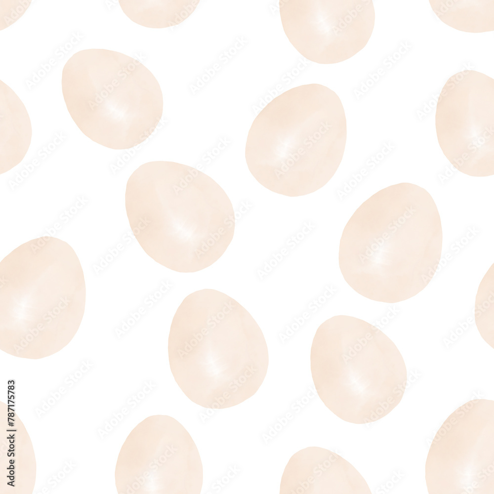 Seamless pattern with easter eggs, hand drawn illustration in watercolor style Seamless pattern with easter eggs, hand drawn illustration in watercolor style
