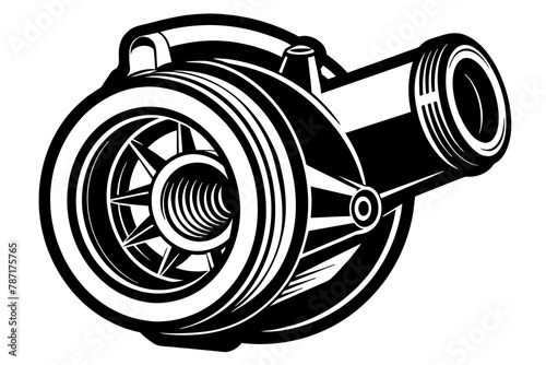 turbocharger vector illustration silhouette