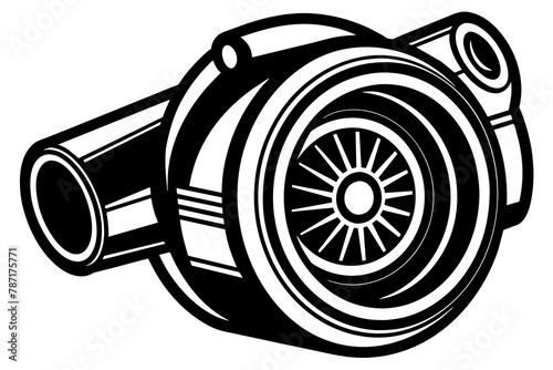 turbocharger vector illustration silhouette