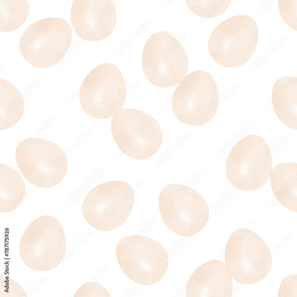 Seamless pattern with easter eggs, hand drawn illustration in watercolor style Seamless pattern with easter eggs, hand drawn illustration in watercolor style