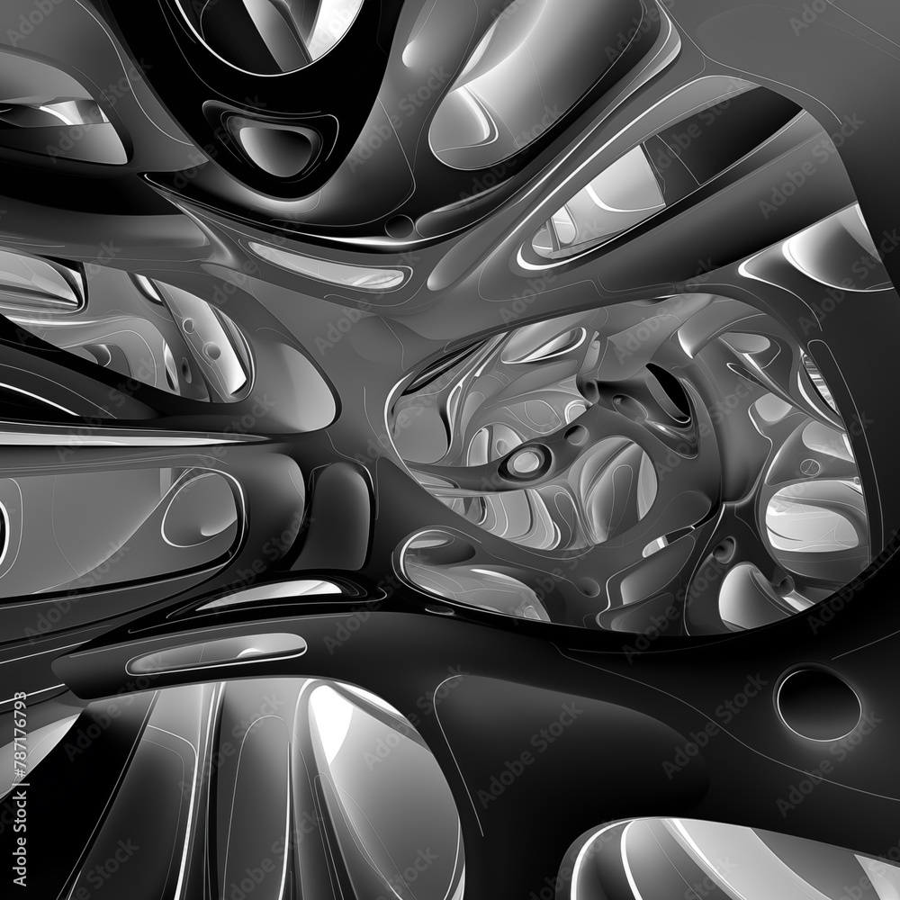 mettalic abstract grey monotone technology background 