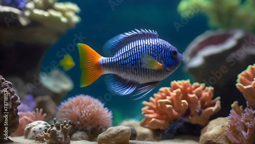 Stunning Pretty Colourful Tropical Saltwater Fish In Their Natural Habitat 300PPI High Resolution Image © Torben Iversen