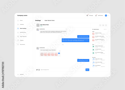 Company chatting message tool UI design