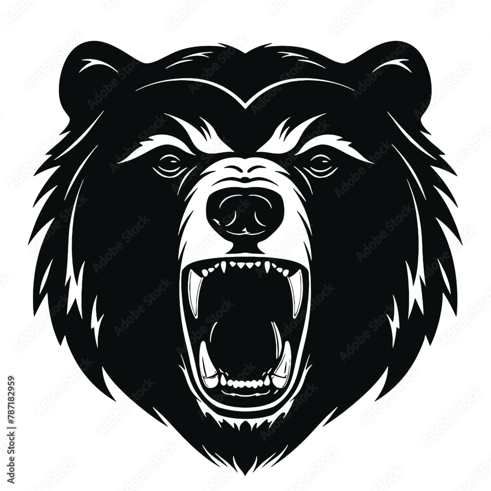 Fototapeta premium Bear Mascot - Vector Illusrations for T-shirts and Logos