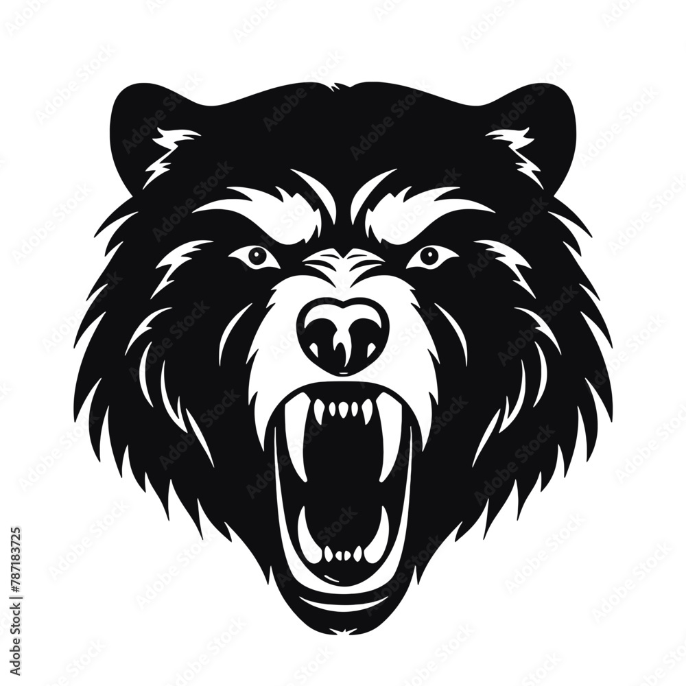 Obraz premium roaring bear looking directly at the camera