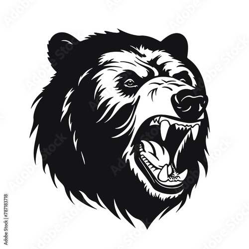 Wallpaper Mural roaring bear looking directly at the camera Torontodigital.ca