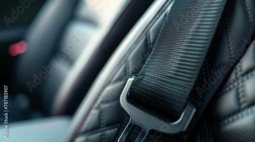 Child Safety Seat Belt in Vehicle. Generative ai