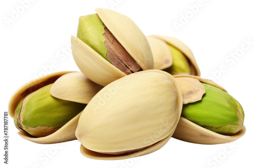 PNG One unbleached pistachio nuts plant food white background photo