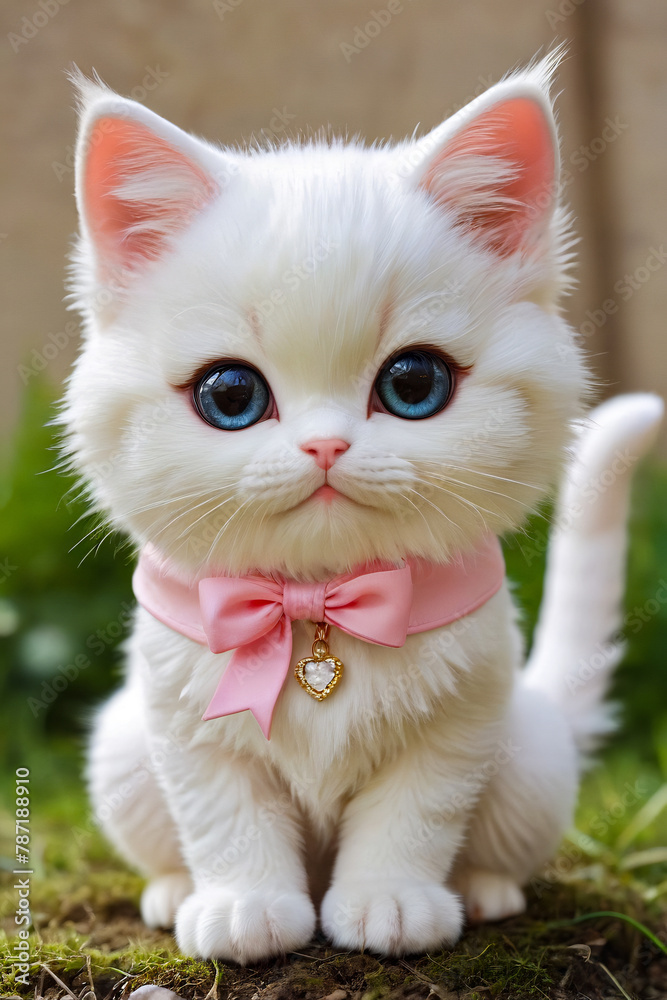 cute kitten kawaii fantasy style portrait of a cat cute kitten kawaii fantasy style portrait of a cat