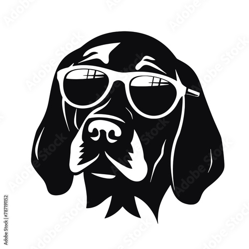Cute beagle puppy cartoon, vector illustration