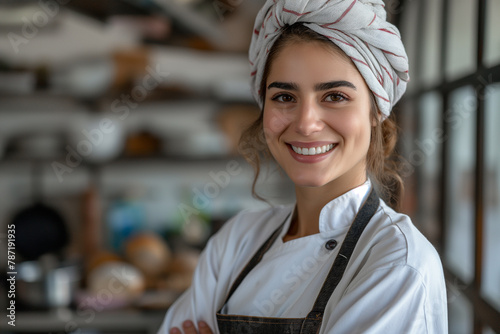Portrait of a smiling  woman	
