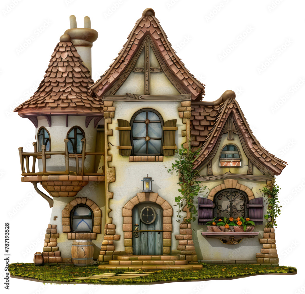 PNG Cartoon of Roofing architecture building cottage