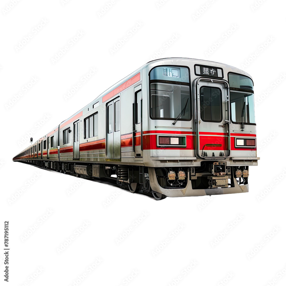 train in motion illustration png isolated on white background