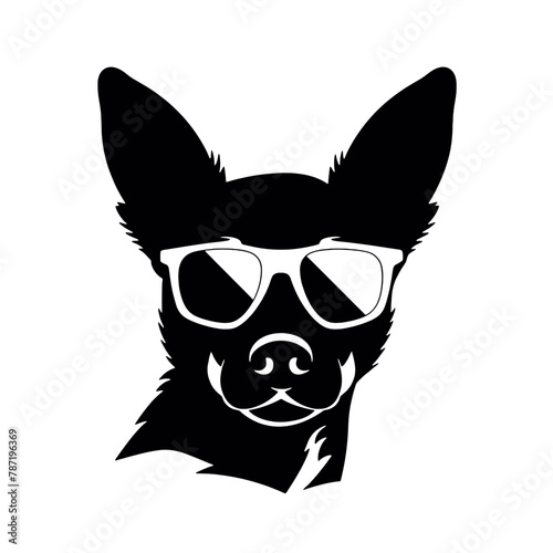  Chihuahua Silhouettes, Chihuahua Silhouettes Showcase, Chihuahua Silhouette Black and White - illustration