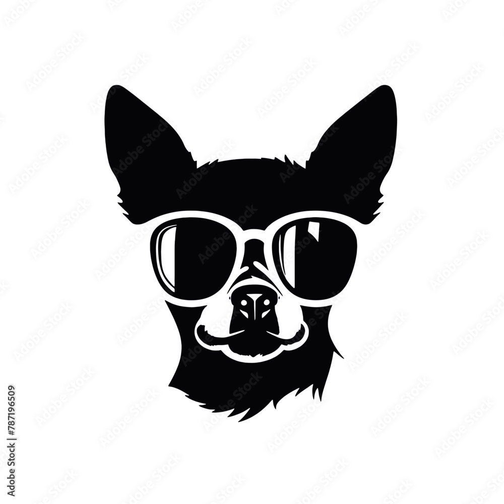  Chihuahua Silhouettes, Chihuahua Silhouettes Showcase, Chihuahua Silhouette Black and White - illustration