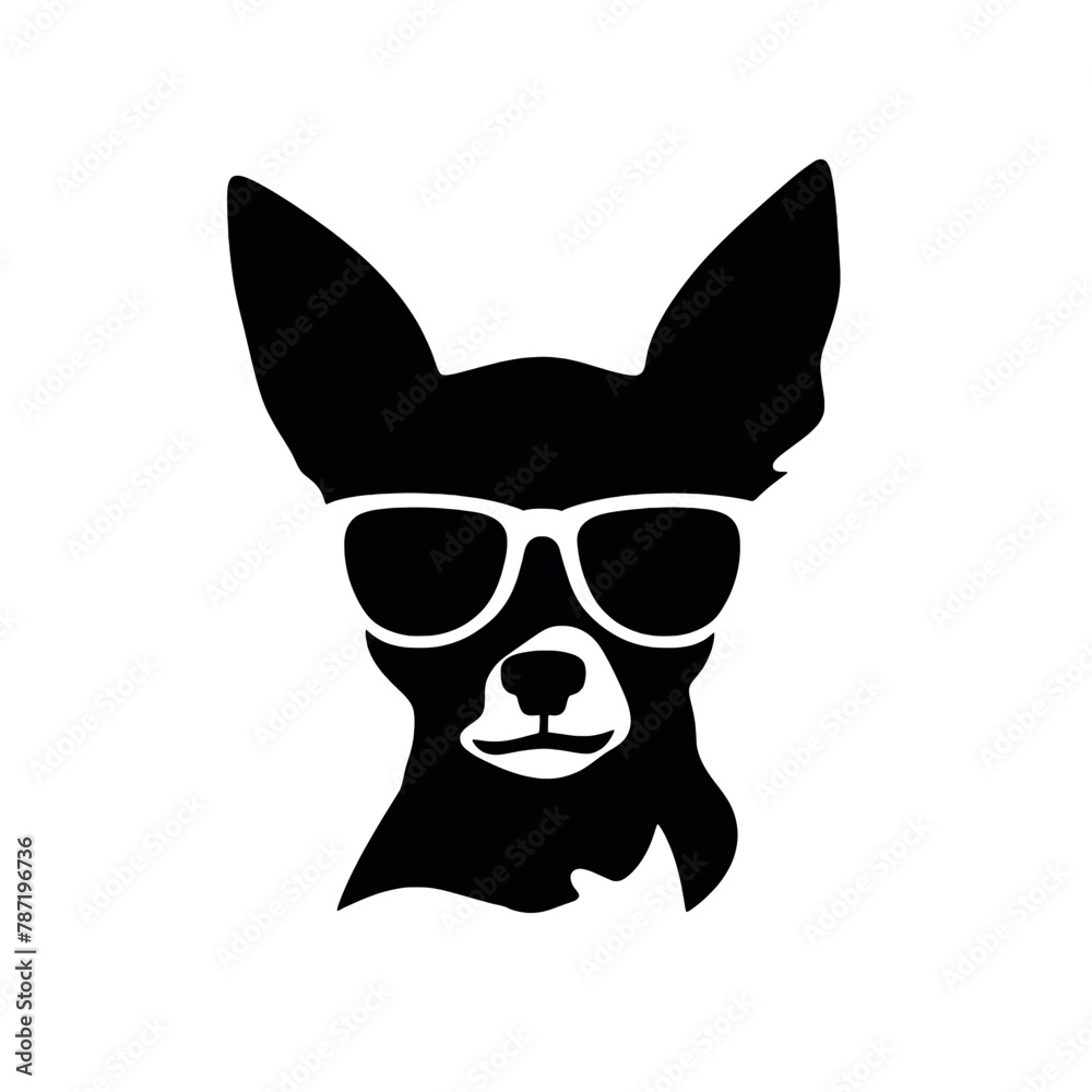  Chihuahua Silhouettes, Chihuahua Silhouettes Showcase, Chihuahua Silhouette Black and White - illustration
