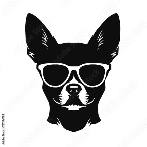  Chihuahua Silhouettes, Chihuahua Silhouettes Showcase, Chihuahua Silhouette Black and White - illustration