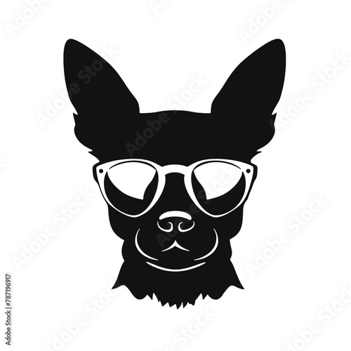  Chihuahua Silhouettes, Chihuahua Silhouettes Showcase, Chihuahua Silhouette Black and White - illustration