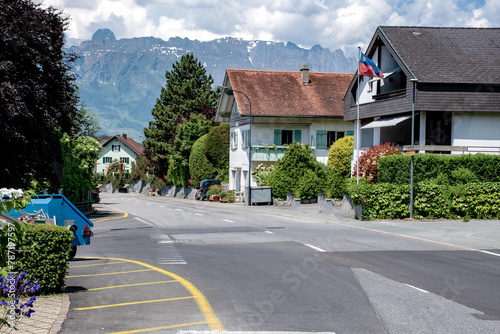 A beautiful street view of Vaduz City ,Liechtenstein