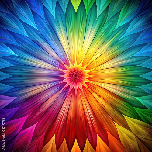 abstract colorful vibrant circular flower background