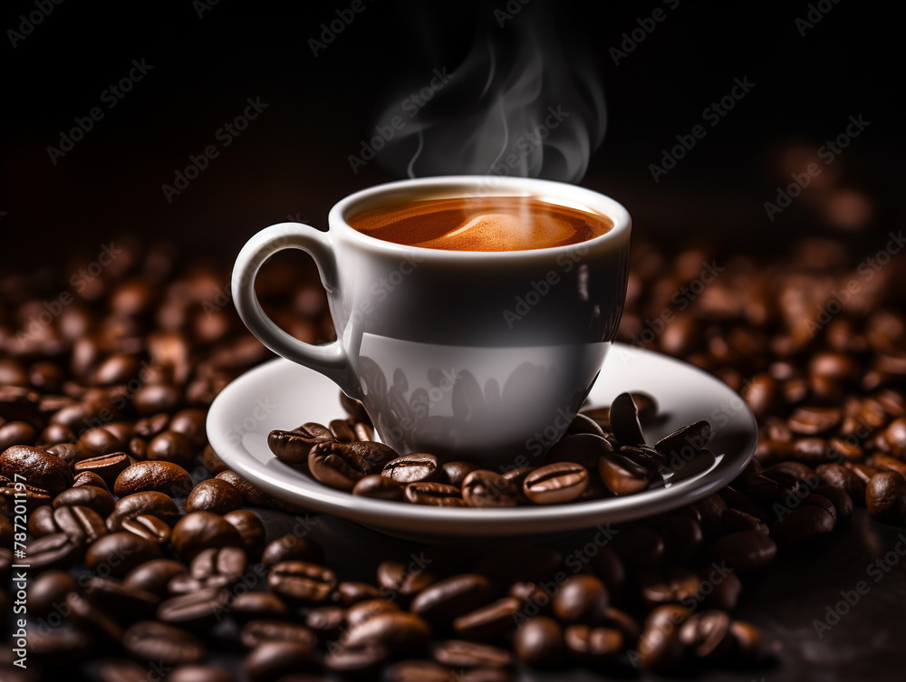 Coffee with cream and caramel on natural background. Coffee with cream and caramel on natural background.