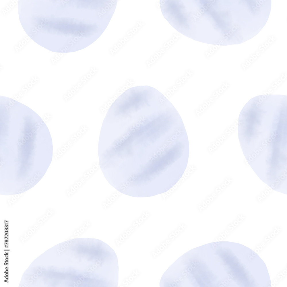 Seamless pattern with easter eggs, hand drawn illustration in watercolor style