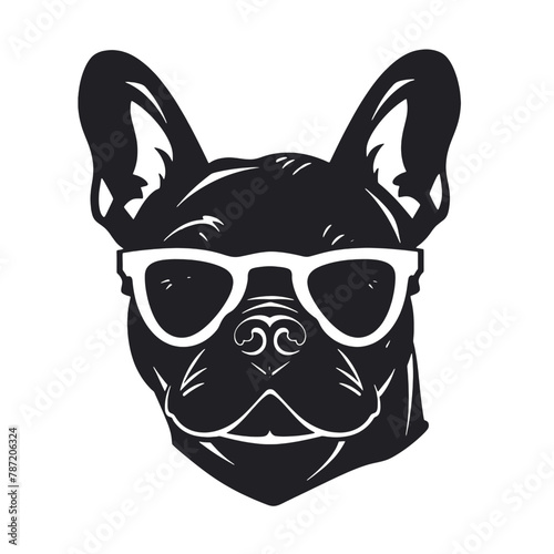 French bulldog Portrait. Vector illustration. © vectorcyan