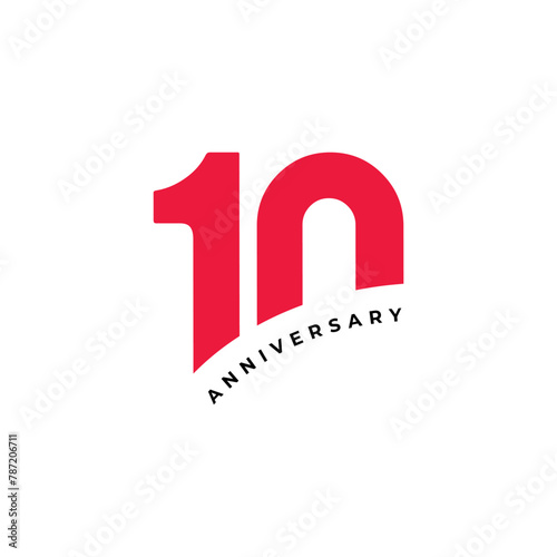10th celebration anniversary logo design
