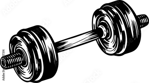 Gym Strength: Dumbbell Weightlifting Symbol