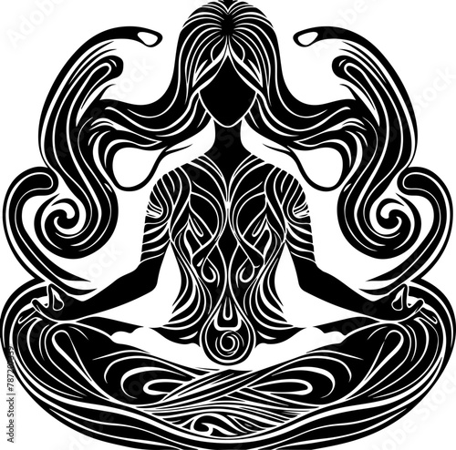 A serene illustration of a yogi in meditation, symbolizing peace, balance, and wellness. Perfect for spiritual, health, and mindfulness content.