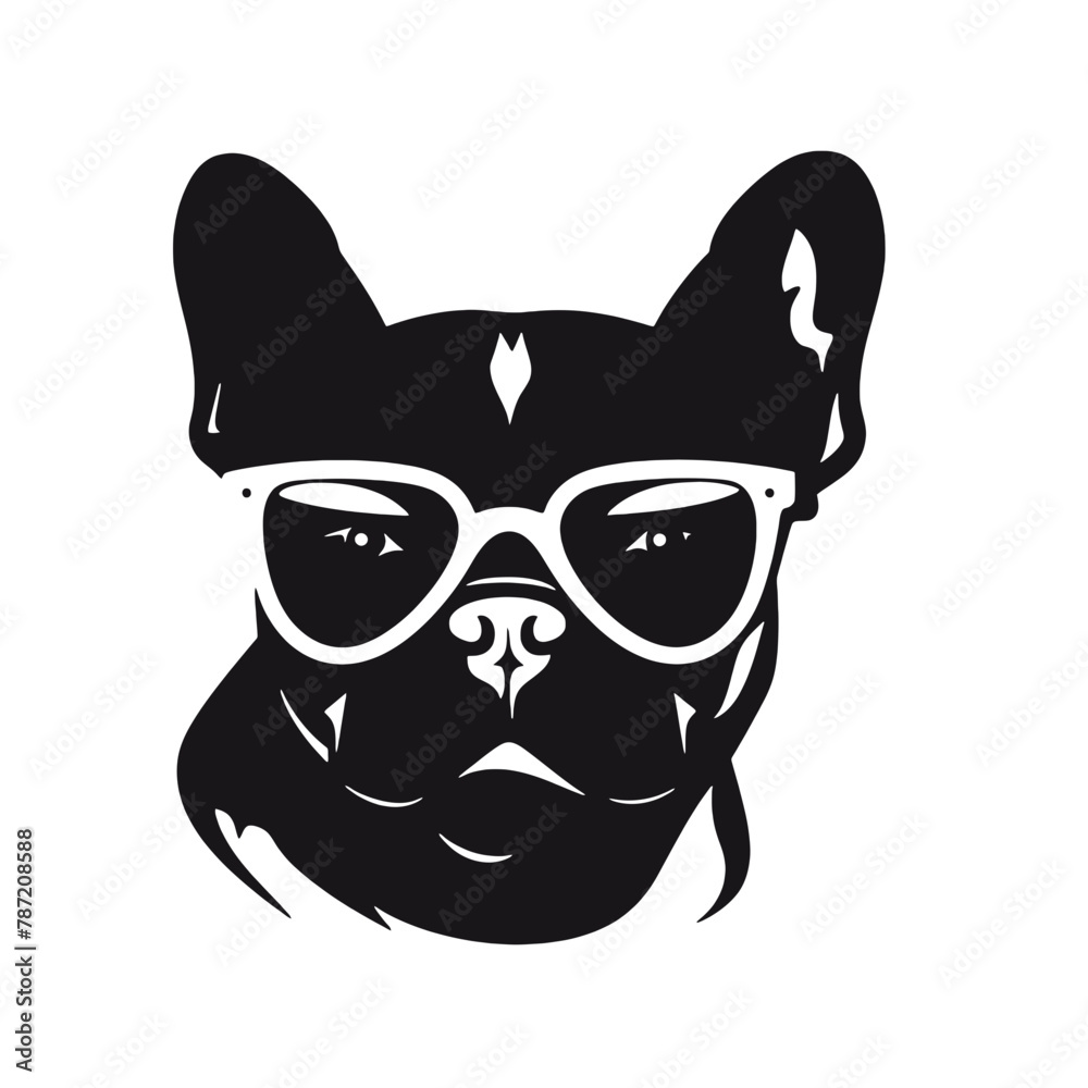 Cute french bulldog sketch. Vector illustration Cute french bulldog sketch. Vector illustration