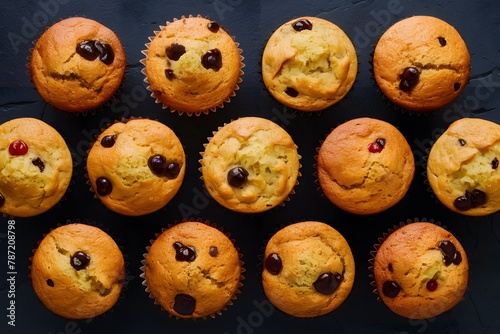 A delightful display of muffins captured in professional foodgraphy photo