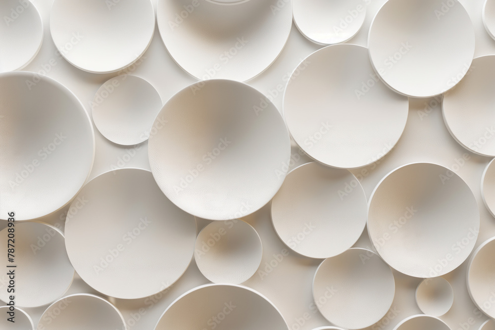 Sophisticated abstract irregular 3d pattern. Round shapes Background image. Created with Generative AI technology.