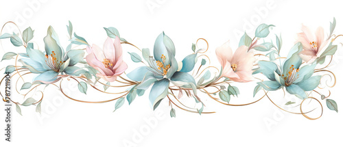 Wallpaper Mural a a bunch of flowers that are on a white background Torontodigital.ca