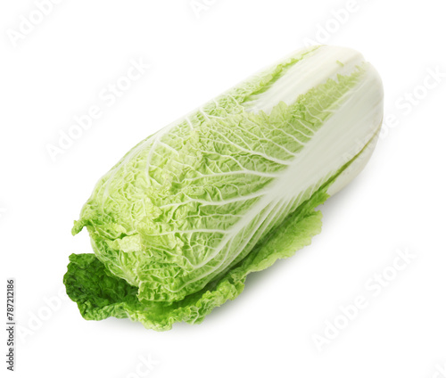 Fresh ripe Chinese cabbage isolated on white