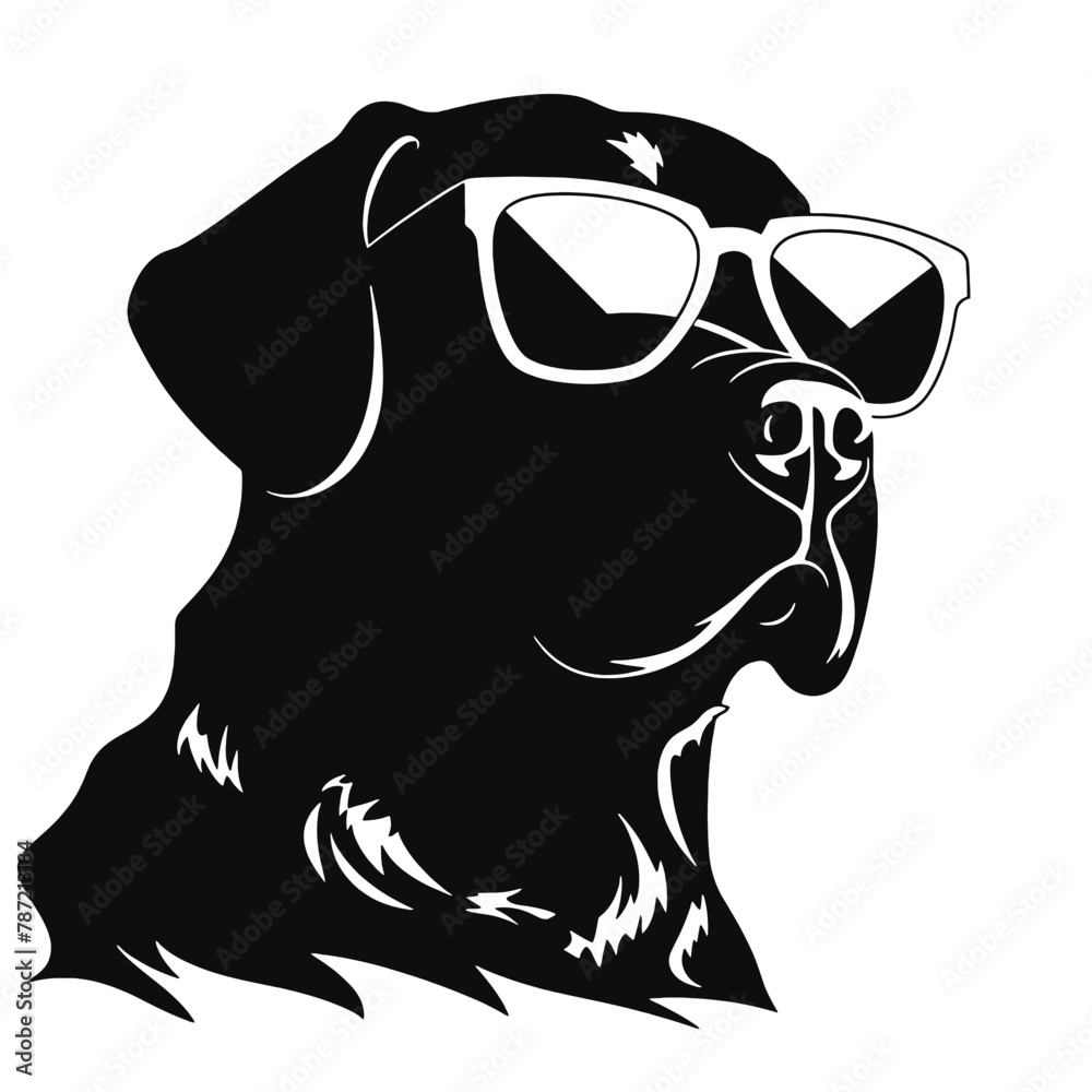 Fototapeta premium Rottweiler silhouette