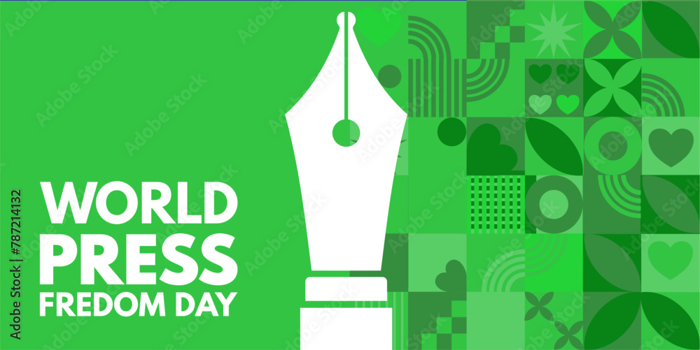 World Press Freedom Day - banner, card, background - vector illustration