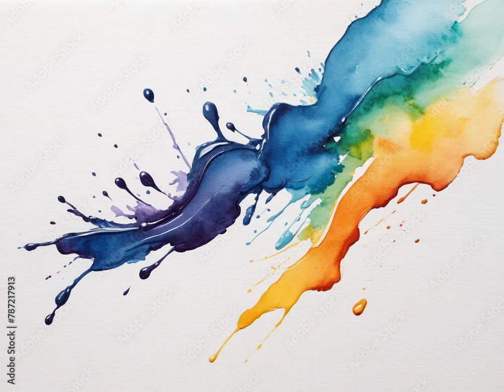 Obraz premium Strokes and splashes of multi-colored oil paint