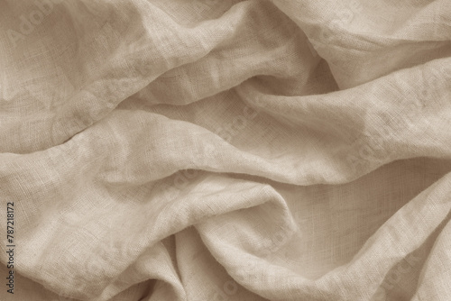 amber color soft crumpled look linen photo