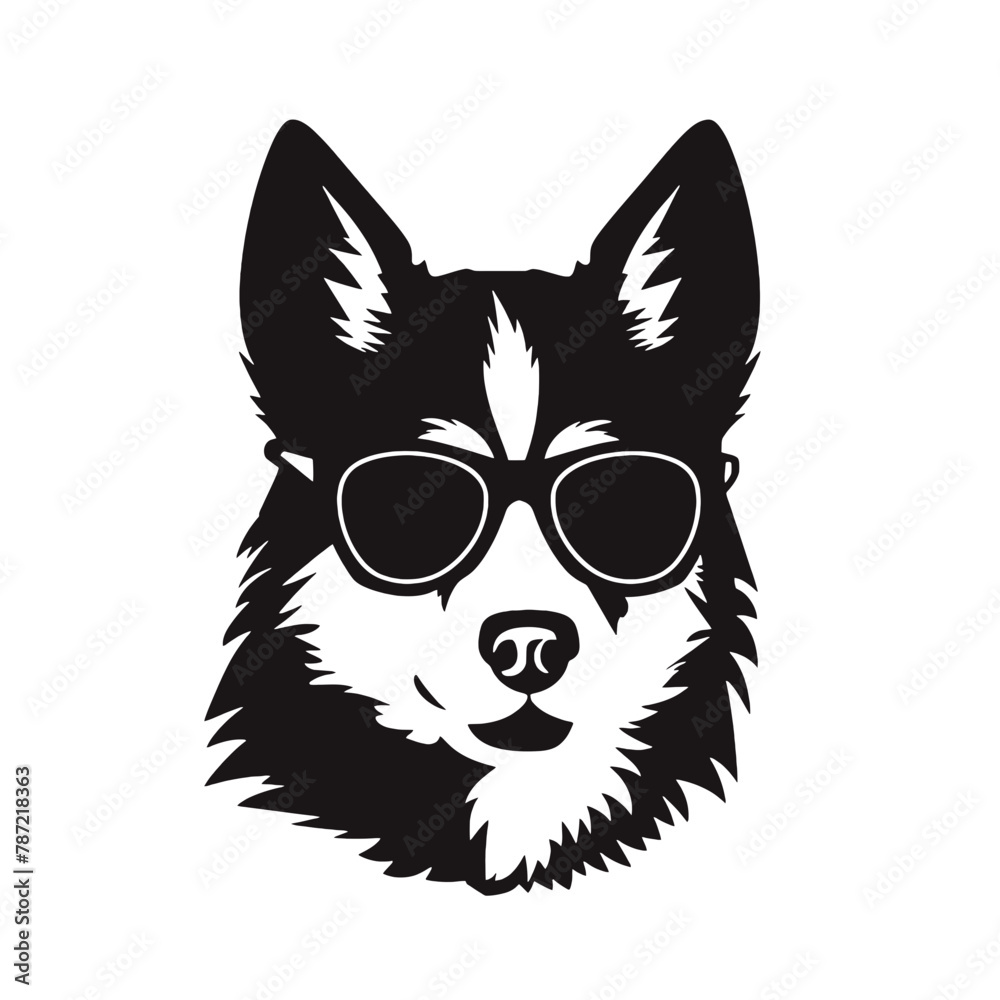 Siberian husky dog - isolated vector illustration Siberian husky dog - isolated vector illustration