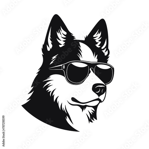 Siberian husky dog - isolated vector illustration