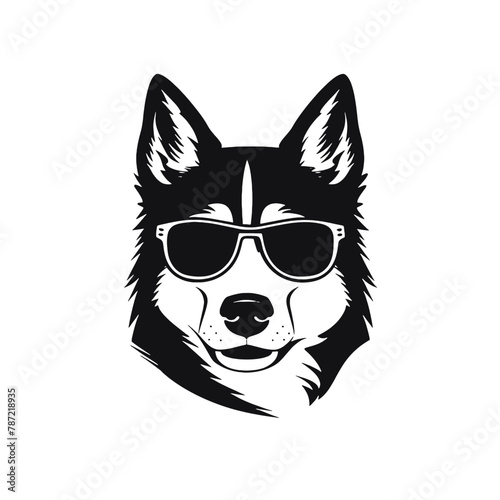 Siberian husky dog - isolated vector illustration