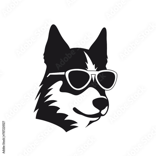 Husky Standing Vector Logo