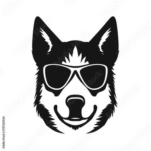 Husky Standing Vector Logo