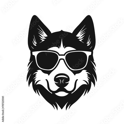 Husky Standing Vector Logo