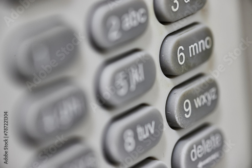 Close-Up Telephone Keypad Focus on 5, 6, 9 - Angled Perspective photo