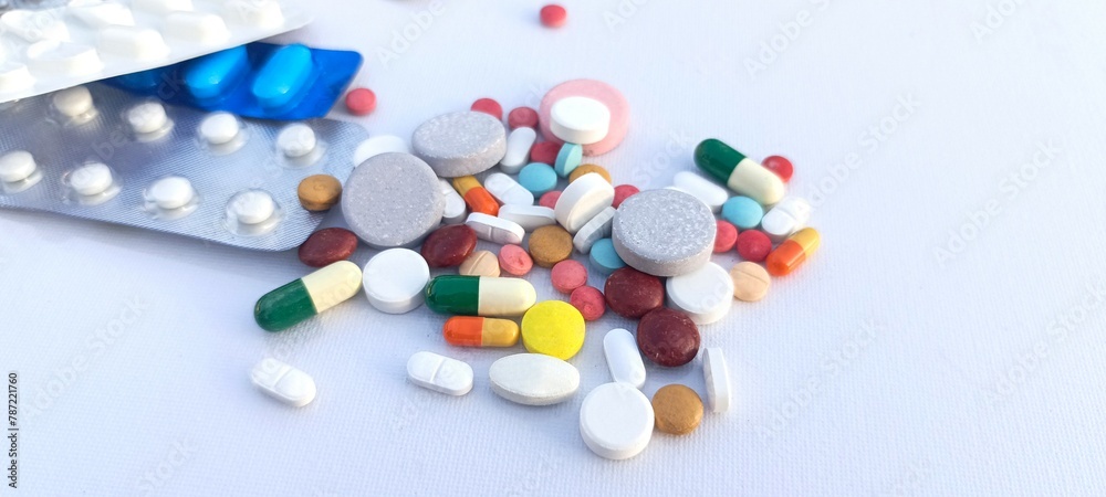 pills and capsules on white background creative stock closeup photo pills and capsules on white background creative stock closeup photo