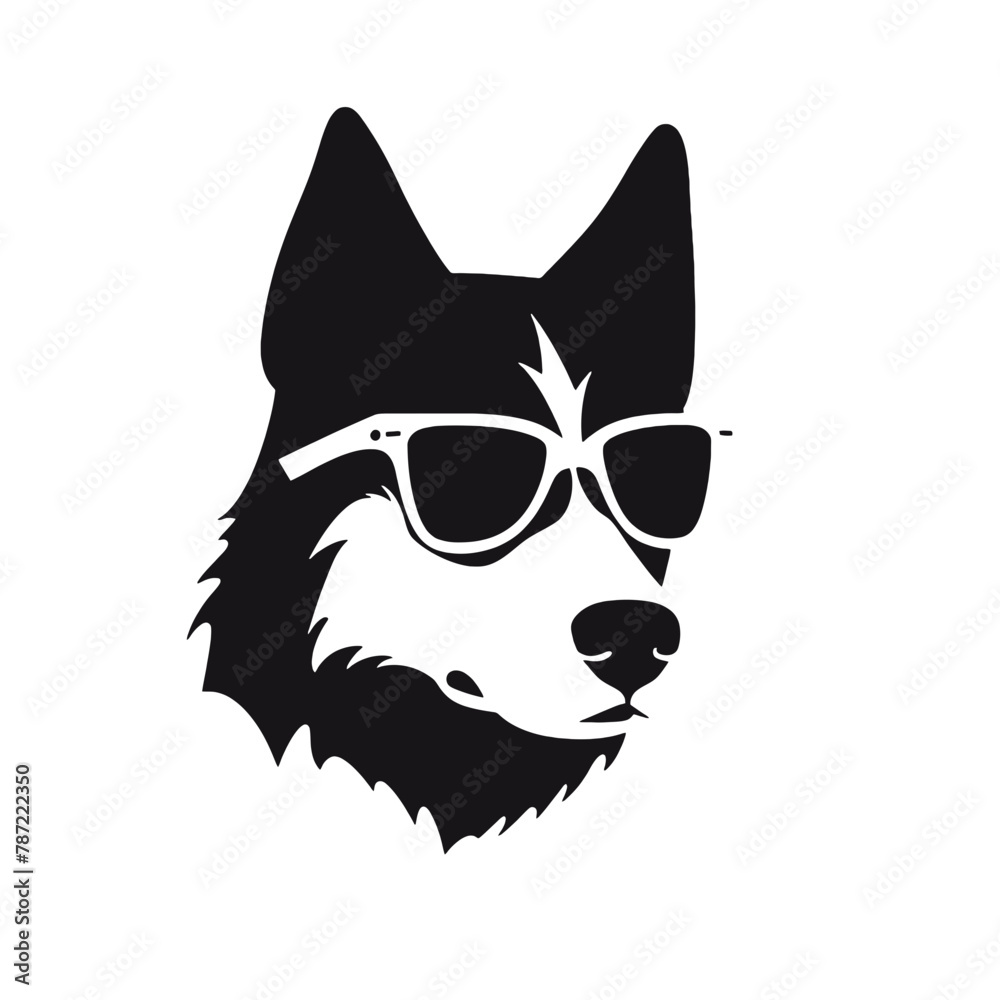 Siberian husky dog vector silhouette Siberian husky dog vector silhouette