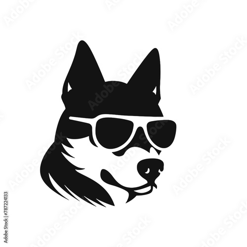 Husky dog silhouette