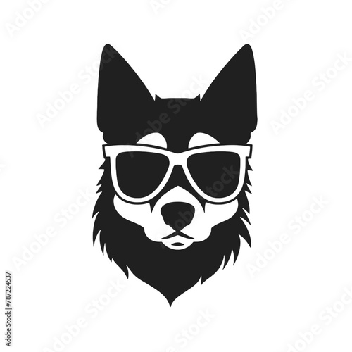 Husky dog silhouette vector  